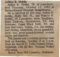 Hobbs, Arthur R